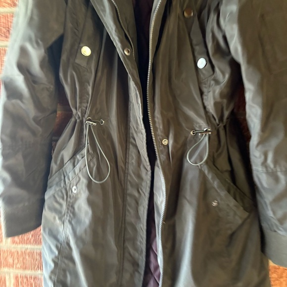 Lucky Brand Olive Green Utility Windbreaker Cinched Jacket Size Small - Picture 3 of 10